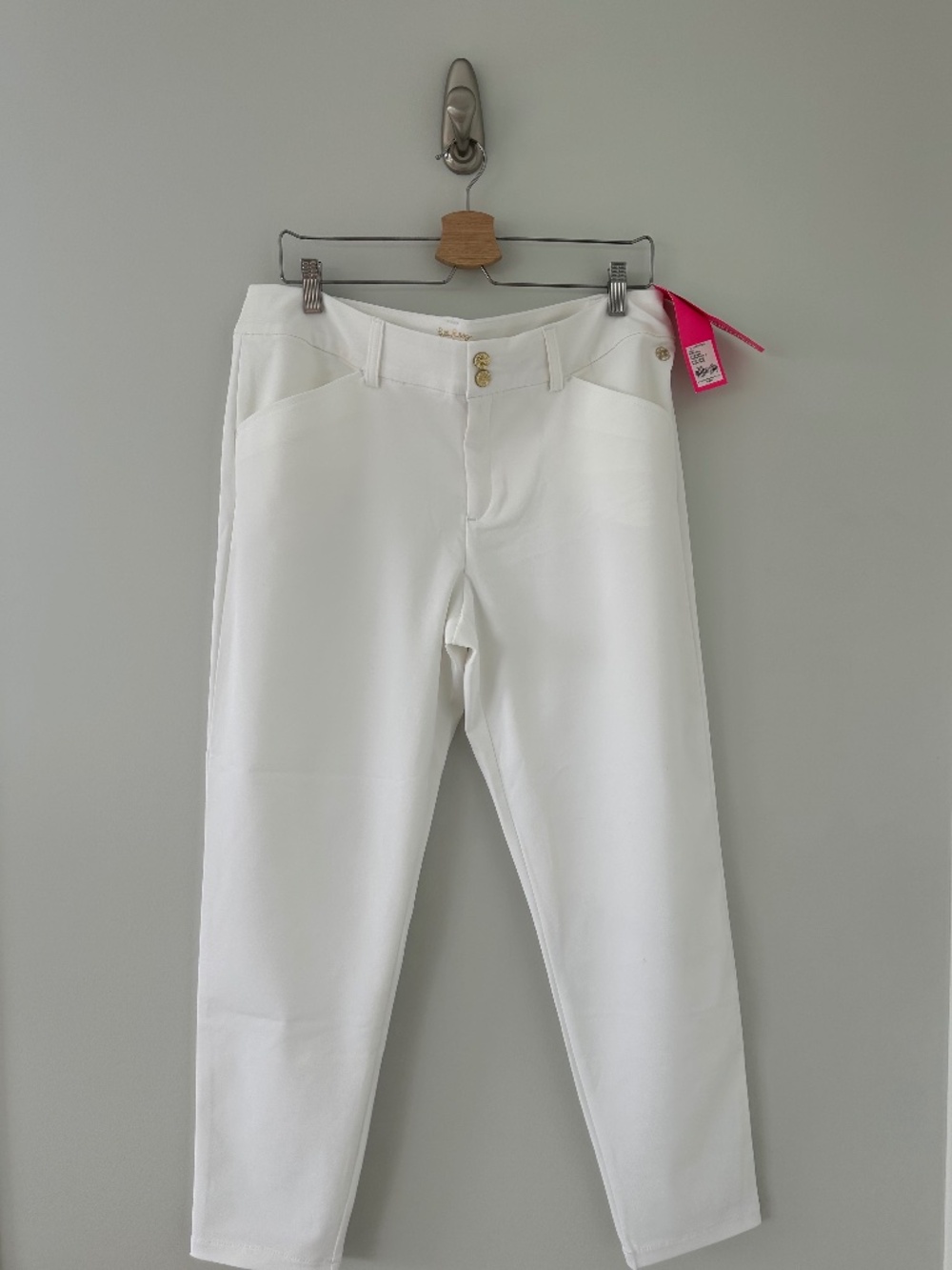 NWT Lilly Pulitzer Cameron Pant 28" UPF 50+ Resort White Golf 14